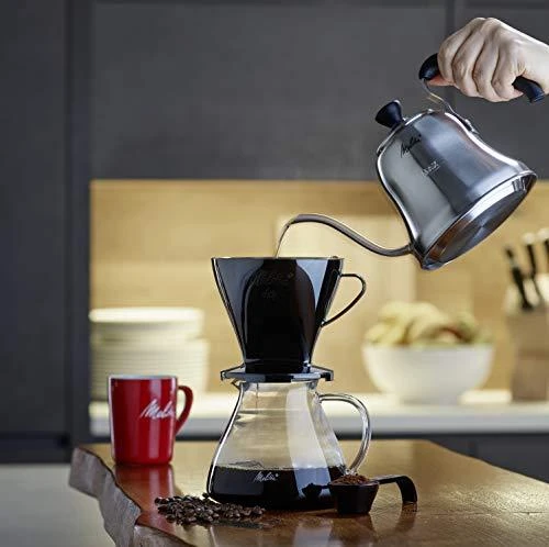 Melitta plastikinis kavos lašintuvas 1x4 juodas