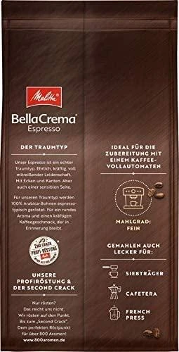 MELITTA BellaCrema Espresso 1kg. Kavos pupelės