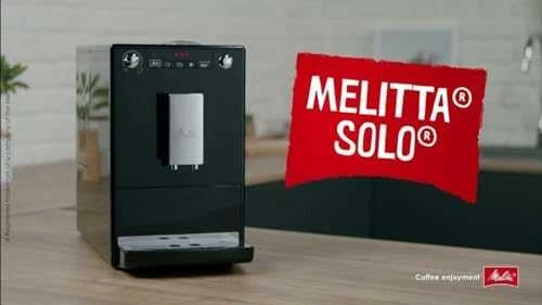 MELITTA automatinis kavos aparatas E950-101 solo, juoda-sidabro spalva