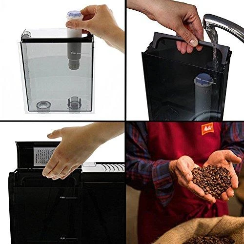 MELITTA automatinis kavos aparatas E950-101 solo, juoda-sidabro spalva