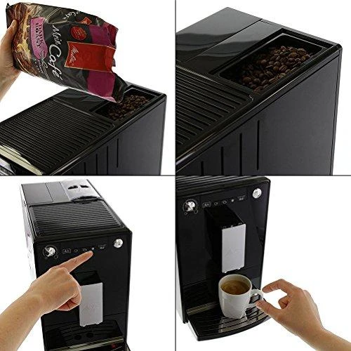 MELITTA automatinis kavos aparatas E950-101 solo, juoda-sidabro spalva