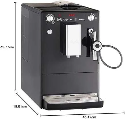 Kavos aparatas Melitta E957-101 Slėgis 15 bar, Su pieno plakikliu, Automatinis, 1400 W, Juodas