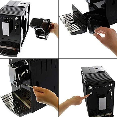 Kavos aparatas Melitta E957-101 Slėgis 15 bar, Su pieno plakikliu, Automatinis, 1400 W, Juodas