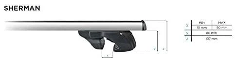 Stogo skersiniai Menabo Sherman 120 cm