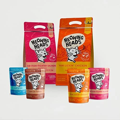 Meowing Heads MIJANČIOS GALVOS Letena Lickin' su vištiena ir žuvimi 4kg