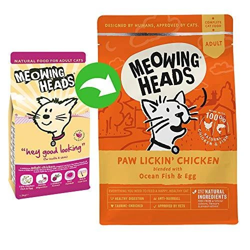Meowing Heads MIJANČIOS GALVOS Letena Lickin' su vištiena ir žuvimi 4kg