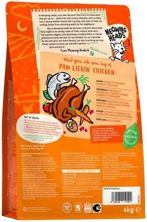 Meowing Heads MIJANČIOS GALVOS Letena Lickin' su vištiena ir žuvimi 4kg