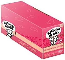 MEOWING HEADS So-žuvis-Ticated lašiša konservai katėms (lašiša/vištiena/jautiena) 100g 10vnt