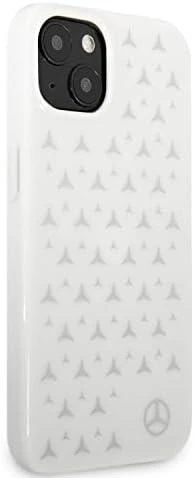 Mercedes MEHCP13LESPWH Apple iPhone 13 Pro/ 13 6,1″ baltos spalvos kietas dėklas Sidabrinis Stars Pattern