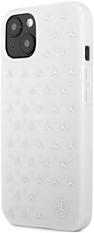 Mercedes MEHCP13LESPWH Apple iPhone 13 Pro/ 13 6,1″ baltos spalvos kietas dėklas Sidabrinis Stars Pattern
