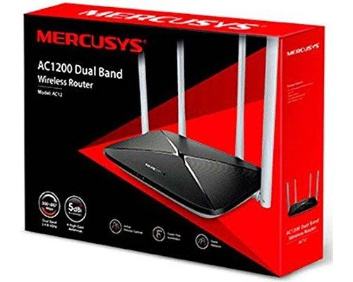 TP-Link Mercusys | AC1200 Dual Band Belaidis maršrutizatorius | AC12 | 802.11ac | 300+867 Mbit/s | 10/100 Mbit/s | Ethernet LAN (RJ-45) jungtys 3 | Mesh Support No | MU-MiMO No | No mobile broadband | Antenna type 4xFixed | No