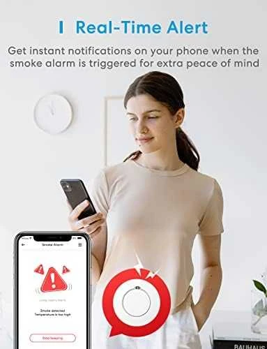 Meross GS559AH išmanusis dūmų detektorius valdomas Apple Homekit, SmartThings