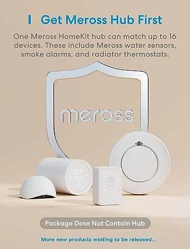 Meross GS559AH išmanusis dūmų detektorius valdomas Apple Homekit, SmartThings