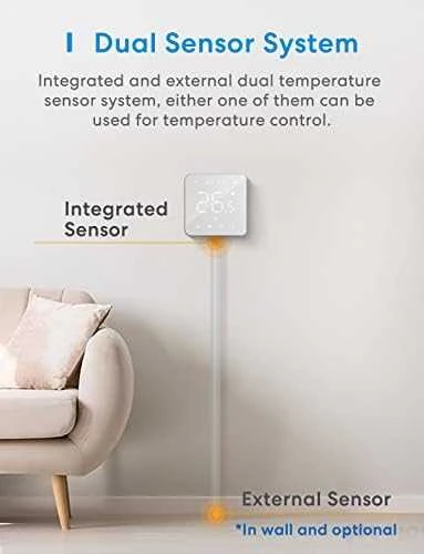 Meross MTS200 Wi-Fi termostatas veikia su Apple Homekit, SmartThings