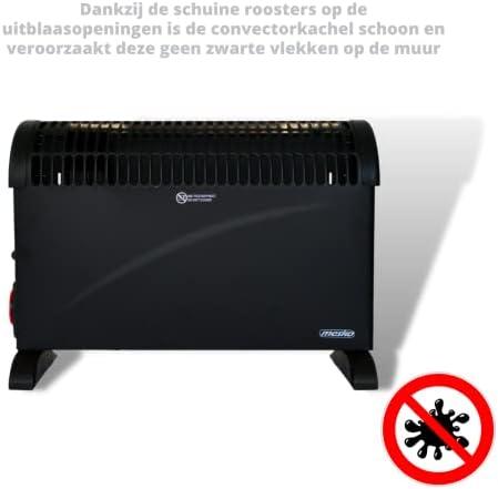 Mesko | Konvektorius šildytuvas su laikmačiu ir turbo ventiliatoriumi | MS 7741b | Konvekcinis šildytuvas | 2000 W | Galios lygių skaičius 3 | Juodas