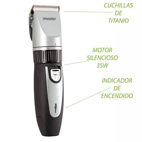 Mesko | Hair clipper for pets | MS 2826 | Corded/ Cordless | Juodas/Sidabrinis