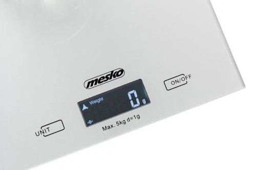 Virtuvinės svarstyklės Mesko | Virtuvės svarstyklės | MS 3145 | Maksimalus svoris (talpa) 5kg | Graduacija 1 g | Ekrano tipo LCD | Sidabrinis