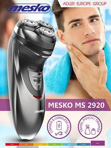 Mesko MS 2920 rotacinė barzdaskutė su vyru