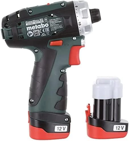 Metabo Suktuvas-gręžtuvas PowerMaxx  BS, 12 V, 2x2,0 Ah, lagaminas (600080500)