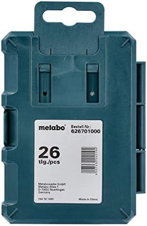 Grąžtas Antgalių komplektas su terkšle, 26 vnt., Metabo