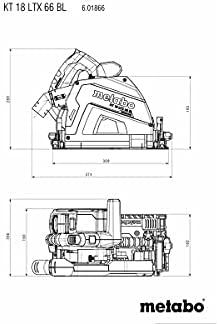 METABO ZAGŁĘBIARKA KT 18 LTX 66 BL 2x8,0Ah LiHD +SZYNA FS 160