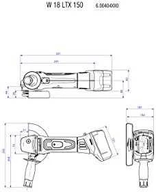 METABO W 18 LTX 150 QUICK kampinis šlifuoklis (600404650) + metaBOX 165 L dėklas Žalia, Juoda