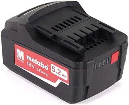 Akumuliatorius Metabo 18 V; 5,2 Ah; Li-ion; 3 vnt. + pakrovėjas Metabo ASC 30-36