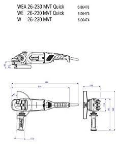 Kampinis šlifuoklis Metabo WE 26-230 MVT Quick