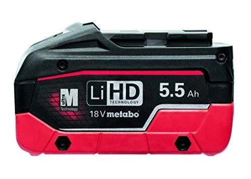 Metabo LiHD 18V 5,5 Ah akumuliatoriaus šoninis vaizdas