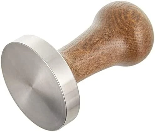 Kiti Nerūdijantis plienas tamper with wooden handle Motta, 58 mm