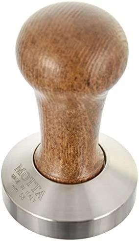 Kiti Nerūdijantis plienas tamper with wooden handle Motta, 58 mm