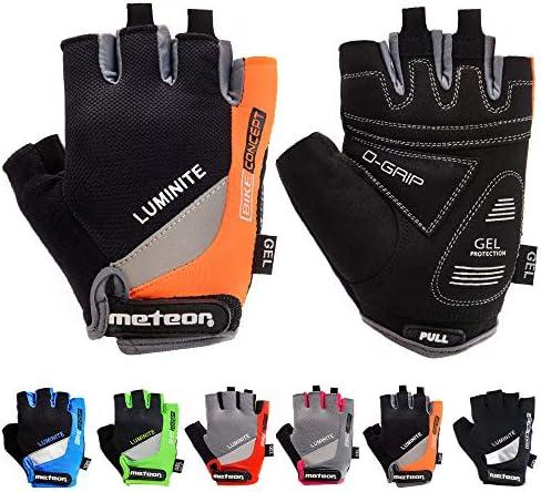 Dviratininko pirštinės Meteor Gel GX35, oranžinė/juoda
