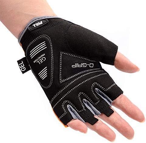 Dviratininko pirštinės Meteor Gel GX35, oranžinė/juoda