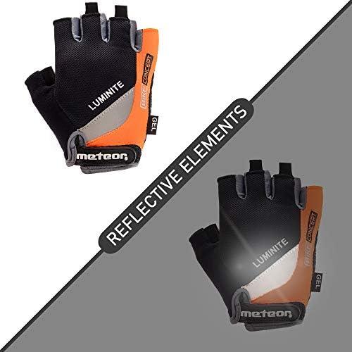 Dviratininko pirštinės Meteor Gel GX35, oranžinė/juoda