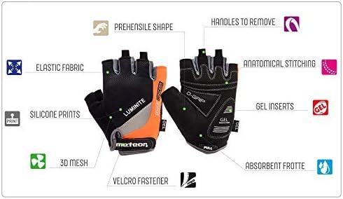 Dviratininko pirštinės Meteor Gel GX35, oranžinė/juoda
