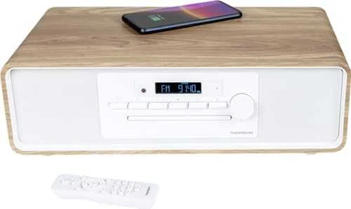 Muzikinis centras Garso Sistema - Thomson Micro Sound System BT, FM Radijas, CD Grotuvas, USB Skaitytuvas Baltas