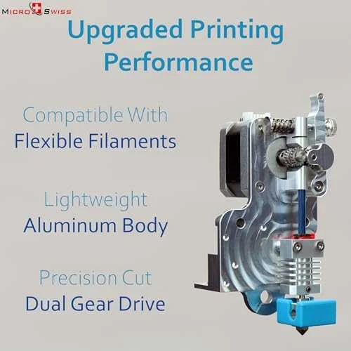 Microswiss Micro Swiss Direct Drive ekstruderis su Hotend, skirtas Creality CR-10/Ender 3 spausdintuvams