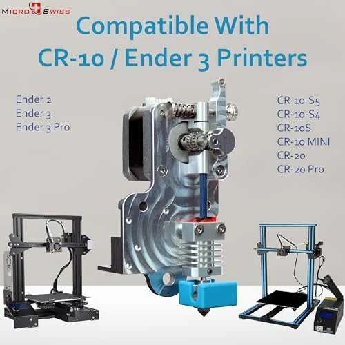 Microswiss Micro Swiss Direct Drive ekstruderis su Hotend, skirtas Creality CR-10/Ender 3 spausdintuvams