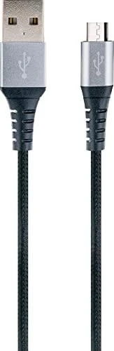Kabelis USB Schwaiger USB-A - microUSB 1.2 m Juodas (LKW120M533)