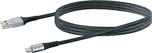 Kabelis USB Schwaiger USB-A - microUSB 1.2 m Juodas (LKW120M533)