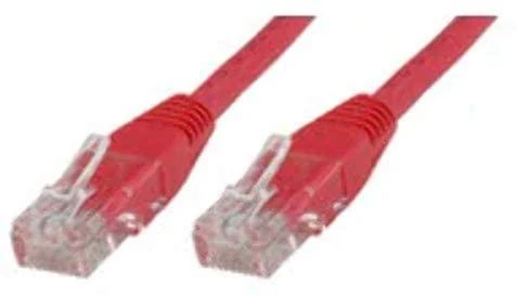 MicroConnect U/UTP CAT5e 0.5M Raudona PVC (B-UTP5005R)