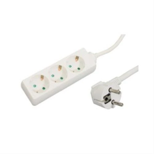 MicroConnect 3 Schuko lizdai 1.8M balta