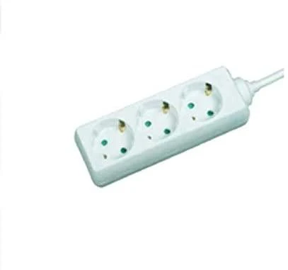 MicroConnect 3 Schuko lizdai 1.8M balta