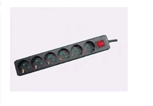 MicroConnect maitinimo juosta 6 lizdai 1,8 m juoda (GRU006B)
