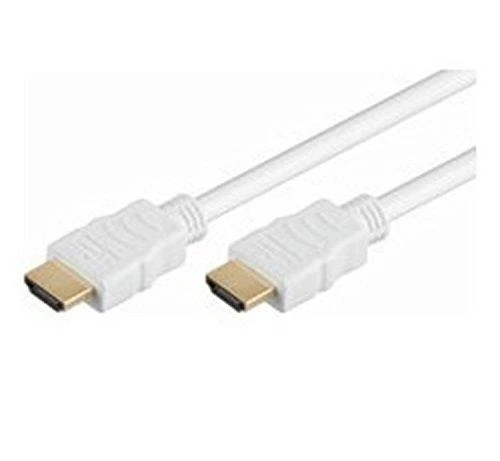 Baltas HDMI laidas su aukso spalvos jungtimis