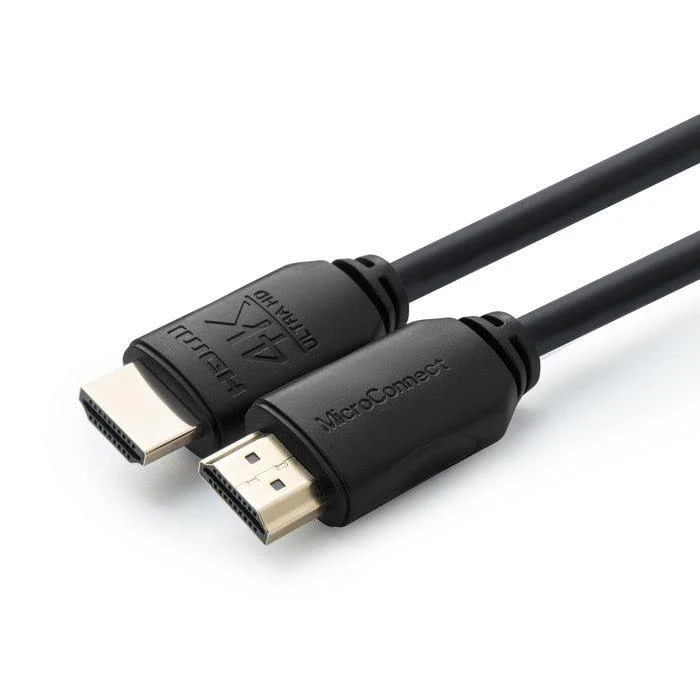 HDMI laidas su 4K Ultra HD užrašu ant jungčių