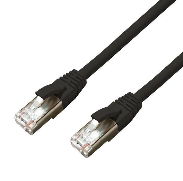 MicroConnect CAT6A S/FTP 20m Juodas LSZH