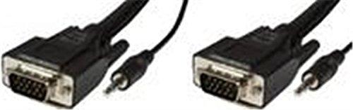 Kabelis MicroConnect D-Sub (VGA) - D-Sub (VGA) + Jack 3.5mm 10m juoda (MONGG10BMJ)