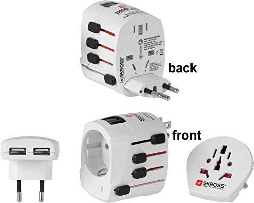 Skross pasaulinis adapteris su USB jungtimis