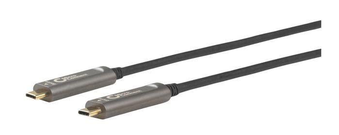 USB kabelis MicroConnect USB-C - USB-C 15 m juodas (MC-USB3.1C15OP)
